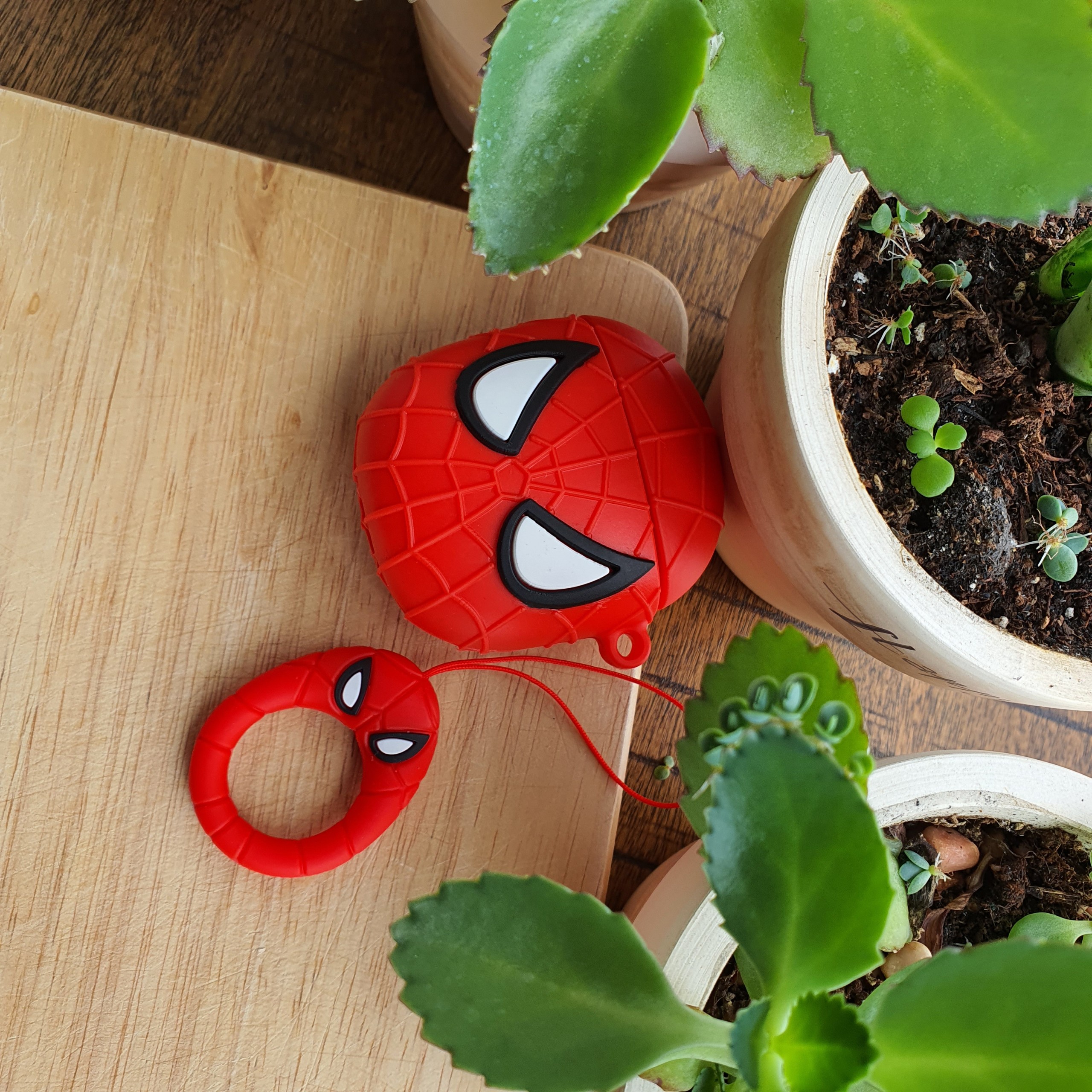 Bao Case Silicon Cho Tai Nghe Apple AirPods 1 / AirPods 2 -  Hình Trứng Người Nhện