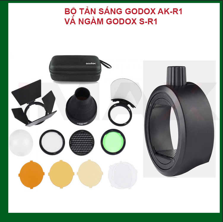 BỘ TẢN SÁNG GODOX AK-R1 VÀ NGÀM GODOX S-R1