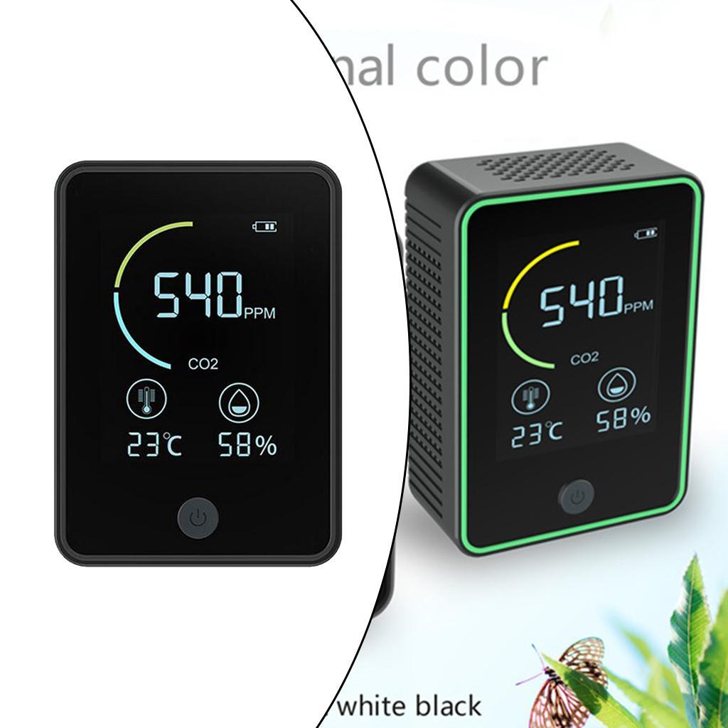 Portable Indoor Air Quality Monitor Air Quality Meters 1200MAh Intelligent Air Quality Sensor CO2 Monitor Accurate Carbon Dioxide Sensor 0-5000PPM