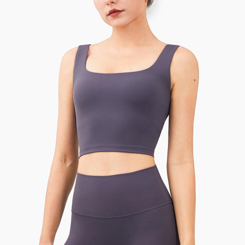 NCLAGEN Thể Thao Áo Vest Nữ Sâu Chữ U Lưng Push-Up Yoga Bra Tập Gym Tập Thể Gợi Cảm Chạy Crop Top Xe Tăng dây Đồng Màu Tập Thể Dục Hàng Đầu
