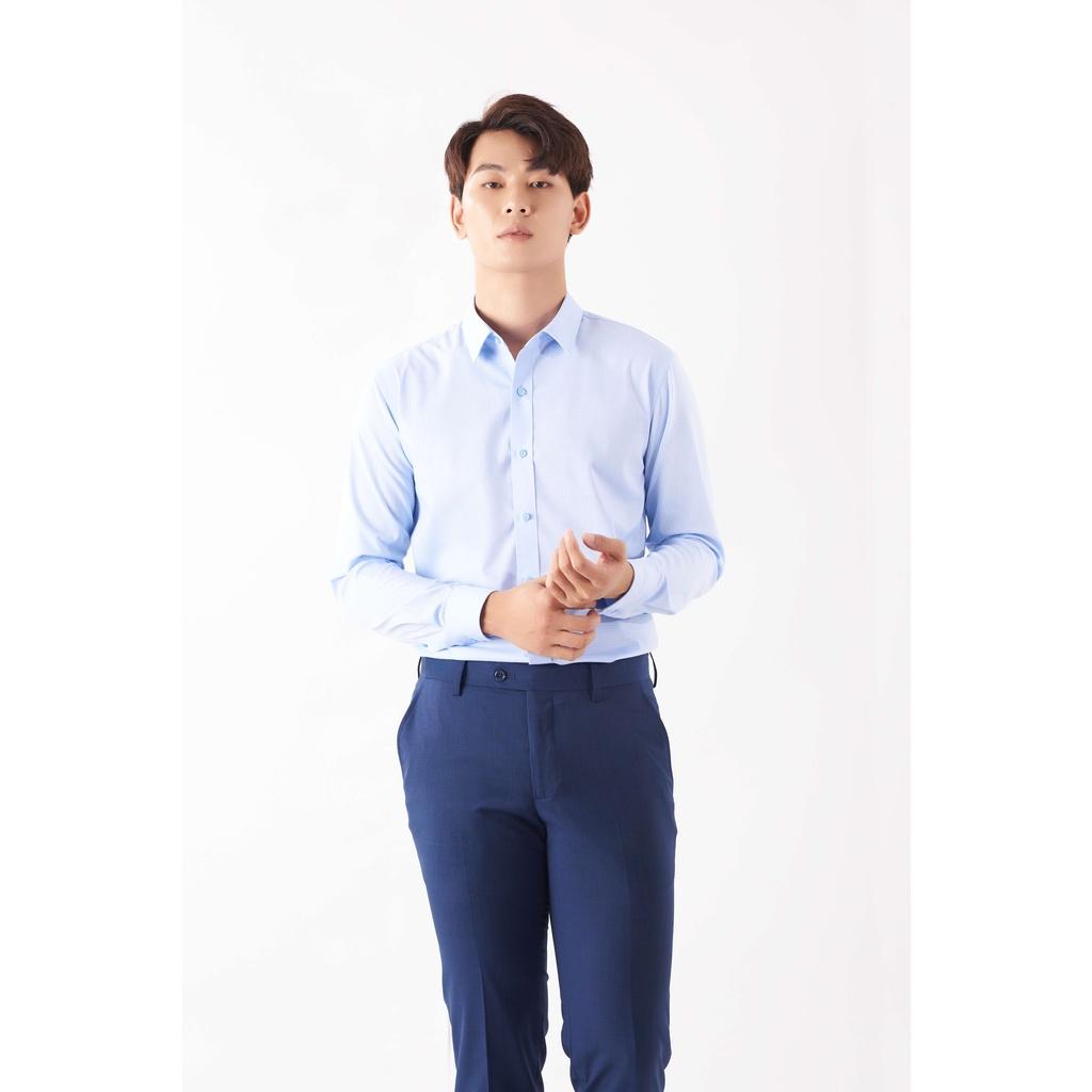 Áo Sơ Mi Generos Xanh Dương Caro Chìm mã 010122407MF AK300