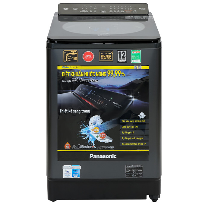 Máy giặt Panasonic Inverter 12.5 Kg NA-FD125V1BV Mới 2021 - Hàng chính hãng (chỉ giao HCM)