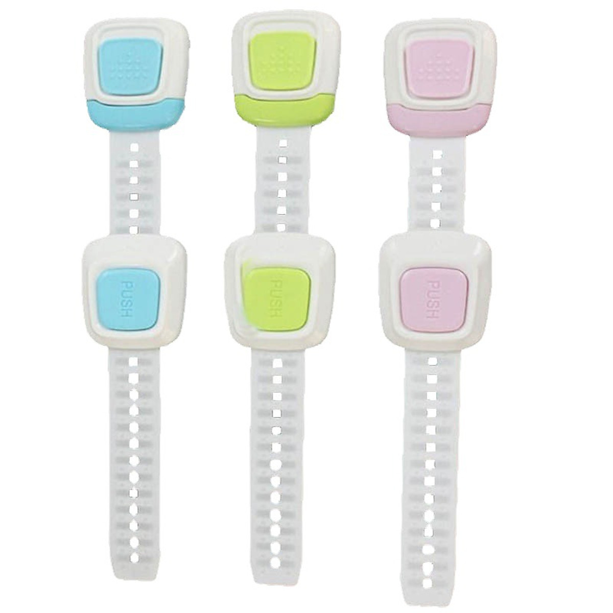 Dây Khóa Tủ Lạnh, Ngăn Kéo Có Nút Bấm Và Điều Chỉnh Kích Thước Dài 24Cm - HENRYSA - 1 dây