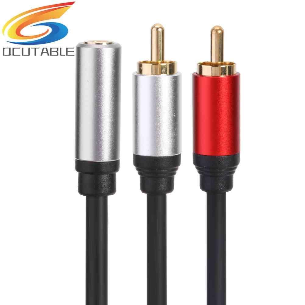 Cáp ChuyểN ĐổI Âm Thanh 3.5mm Sang 2 RCA 0.3m