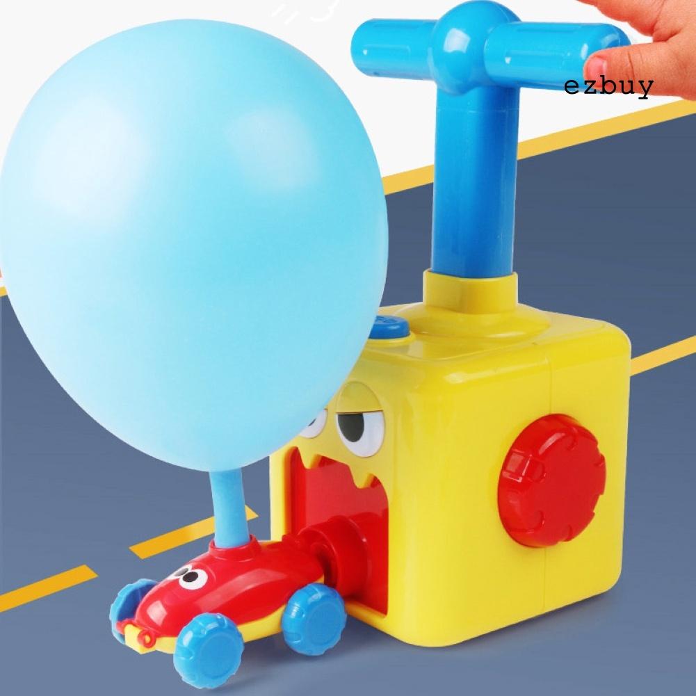 EY-Press-Powered Racing Car with Manual Balloon Pump Educational Toys Kids Gift