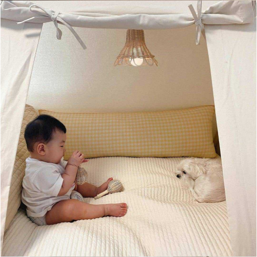 Phòng Ngủ Mini Cho Bé Vui Chơi Tent House Kids Phong Cách Hàn Quốc