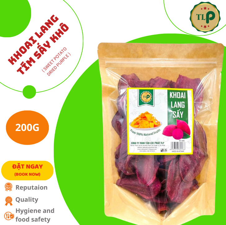 KHOAI LANG TÍM SẤY KHÔ TÂN LỘC PHÁT - BỊCH 200G