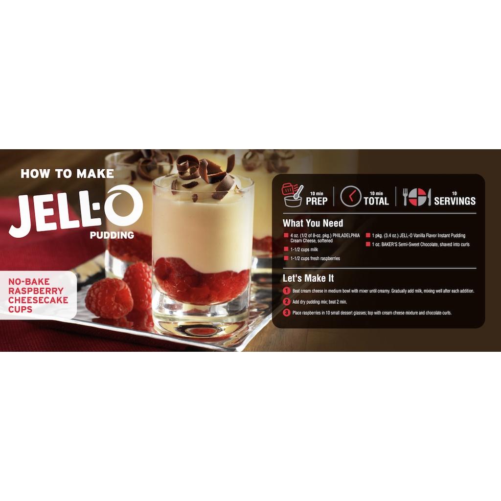 BỘT BÁNH PUDDING MIX VỊ VANILLA Jell-O Instant Pudding &amp; Pie Filling Mix, 96g (3.4oz)