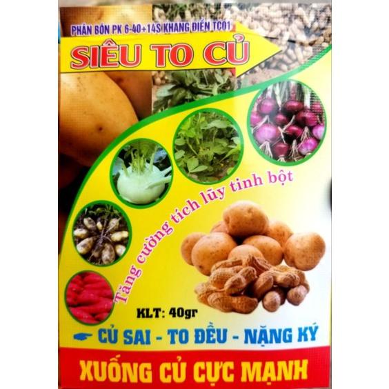 Phân bón Siêu to củ, xuống củ cực mạnh, củ sai, to đều, nặng ký