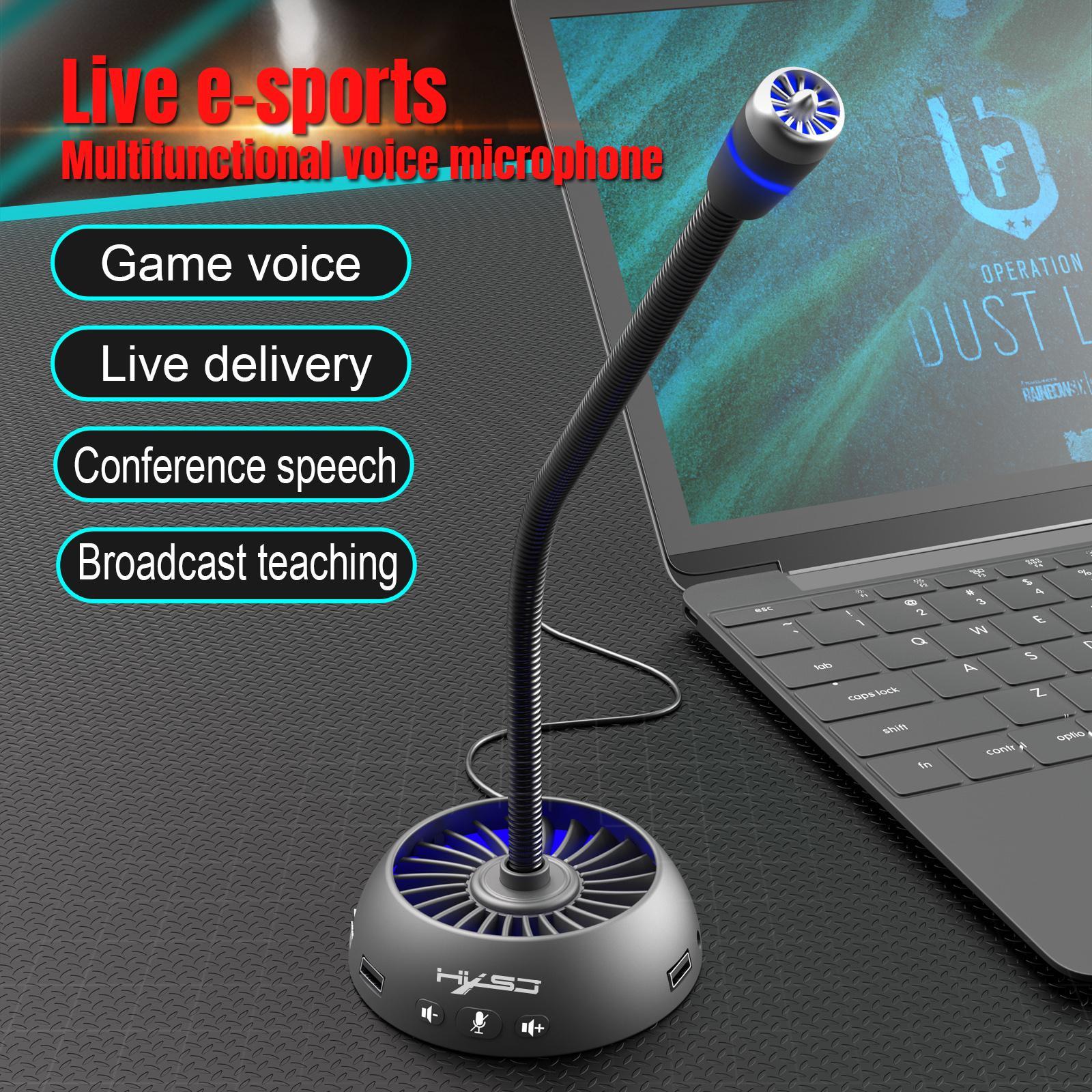 USB Lapel Microphone Omnidirectional Clip on Collar Condenser Mic