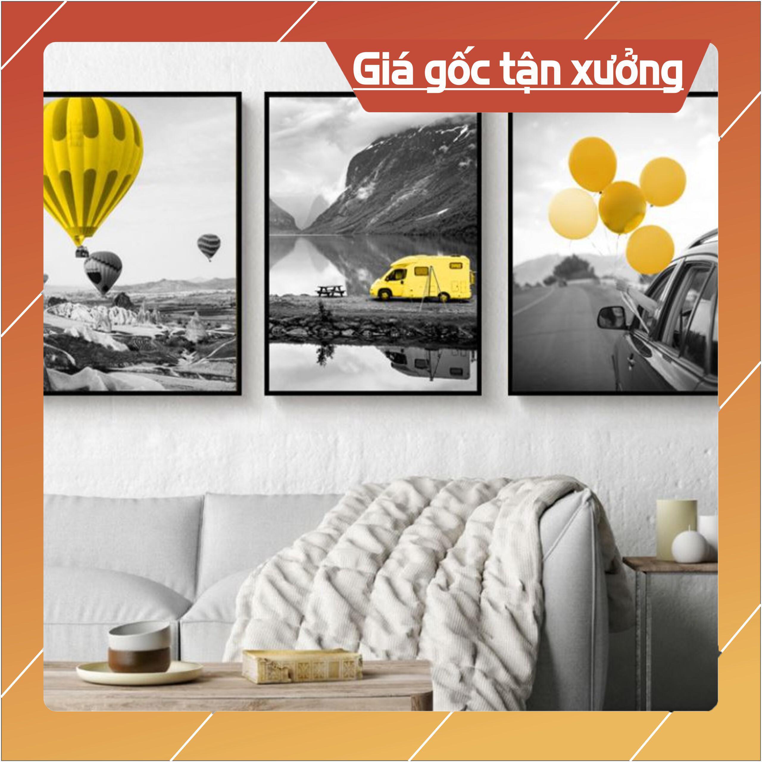 Bộ tranh treo tường phong thủy trang trí nội thất đẹp và giá rẻ hình hươu hiện đại