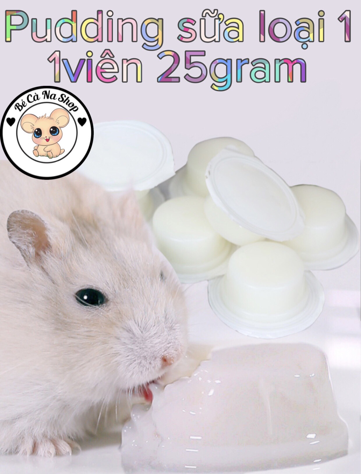 pudding, bánh sữa tươi vỗ béo cao cấp viên to 25gram (hàng loại 1) cho hamster thỏ bọ sóc chinchilla ...