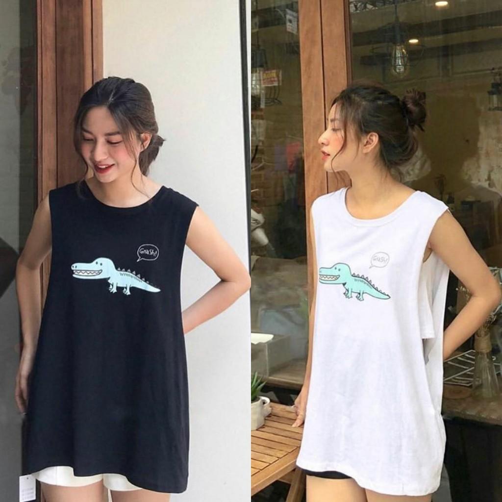 Set Áo Tanktop &amp; Bra GNASH Unisex (Trắng/Đen) - D20