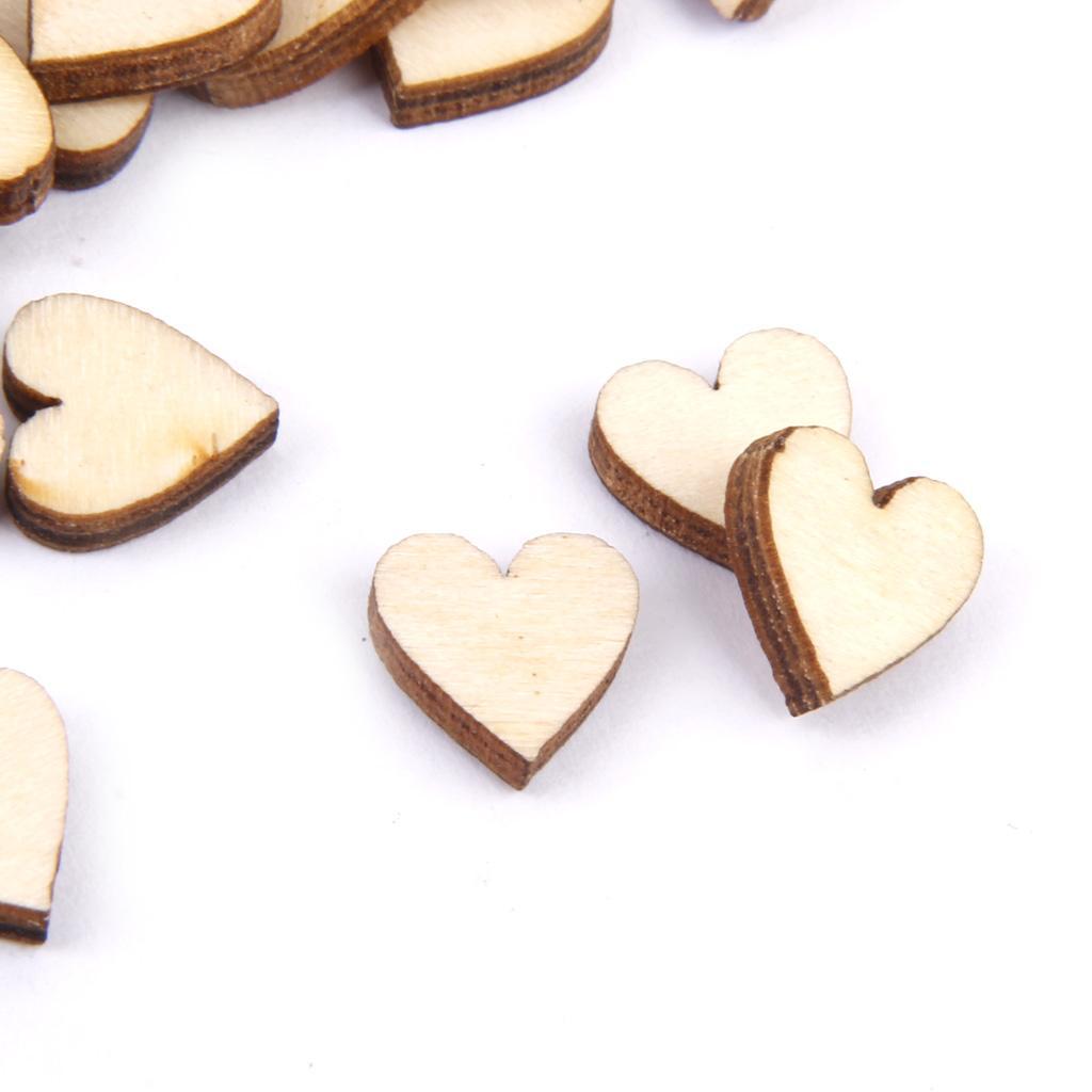 250 Plain Unfinished Wooden Heart Shapes DIY Art Craft Cardmaking Decoration