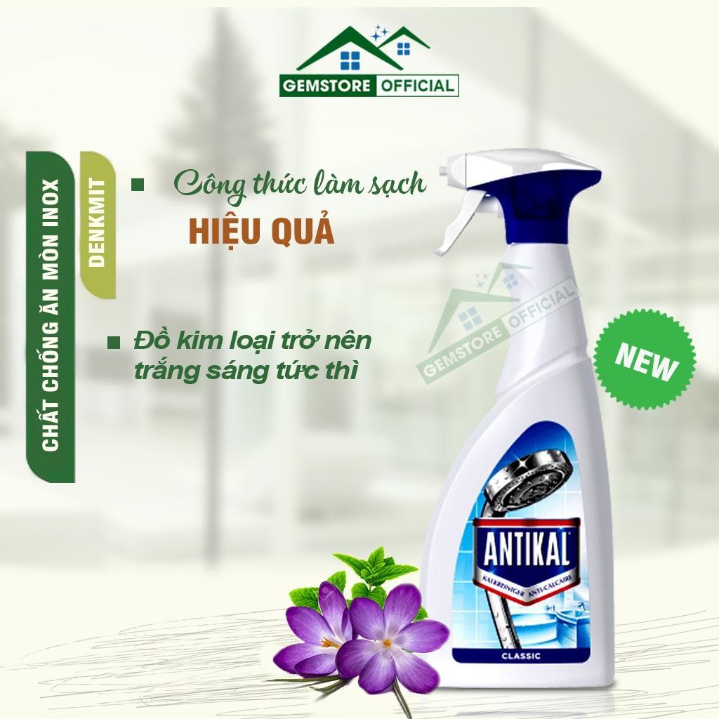 Chai Xịt Vệ Sinh Chống Ăn Mòn Inox Antikal, Dung Dịch Vệ Sinh Bếp, Các Thiết Bị Inox, Dung Tích 750ml, Nhập Đức