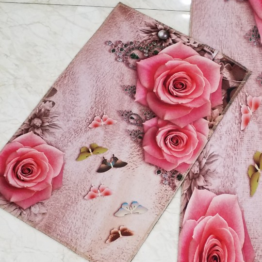 Thảm Bếp Chống Trơn- Bộ 2 Thảm Nhà Bếp 3D Punou3051