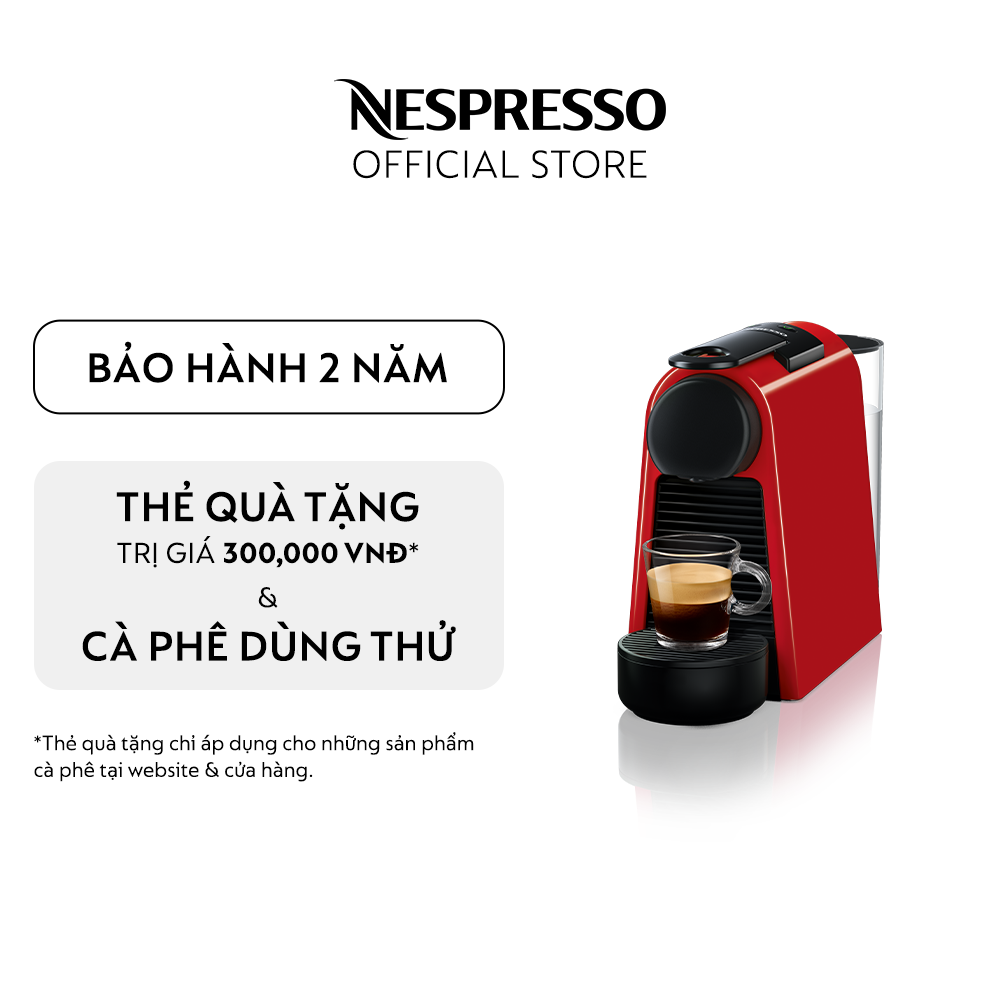 Máy pha cà phê Nespresso Essenza Mini Đỏ - Hàng chính hãng