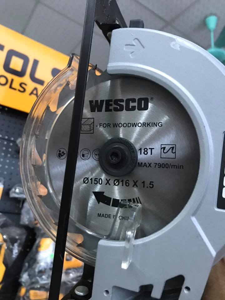 Máy cưa đĩa dùng pin 18V 150mm Wesco WS2934- Hàng chính hãng