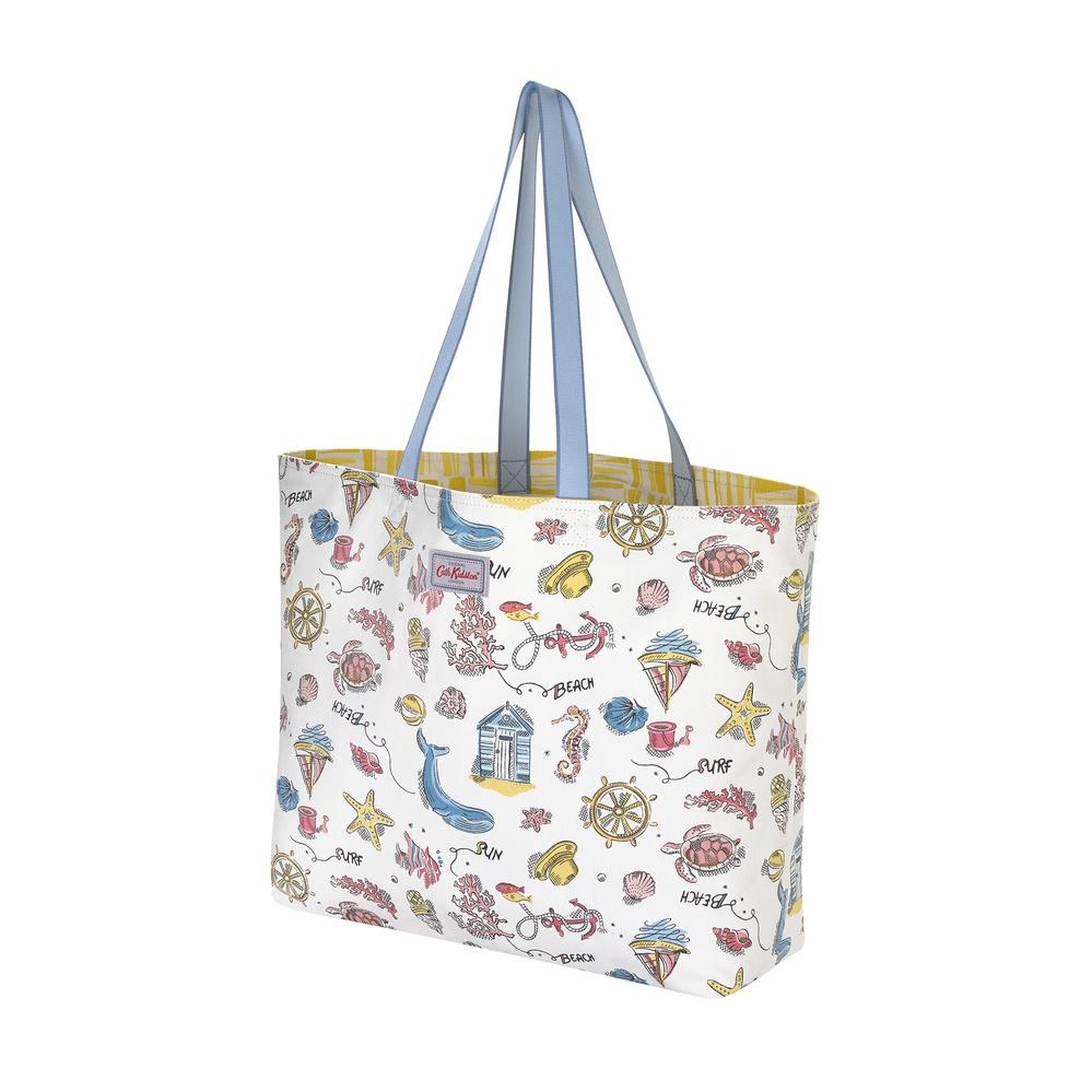 Cath Kidston - Túi hai mặt Large Reversible Everyday Tote Summer Time - 1001907 -  Warm Cream