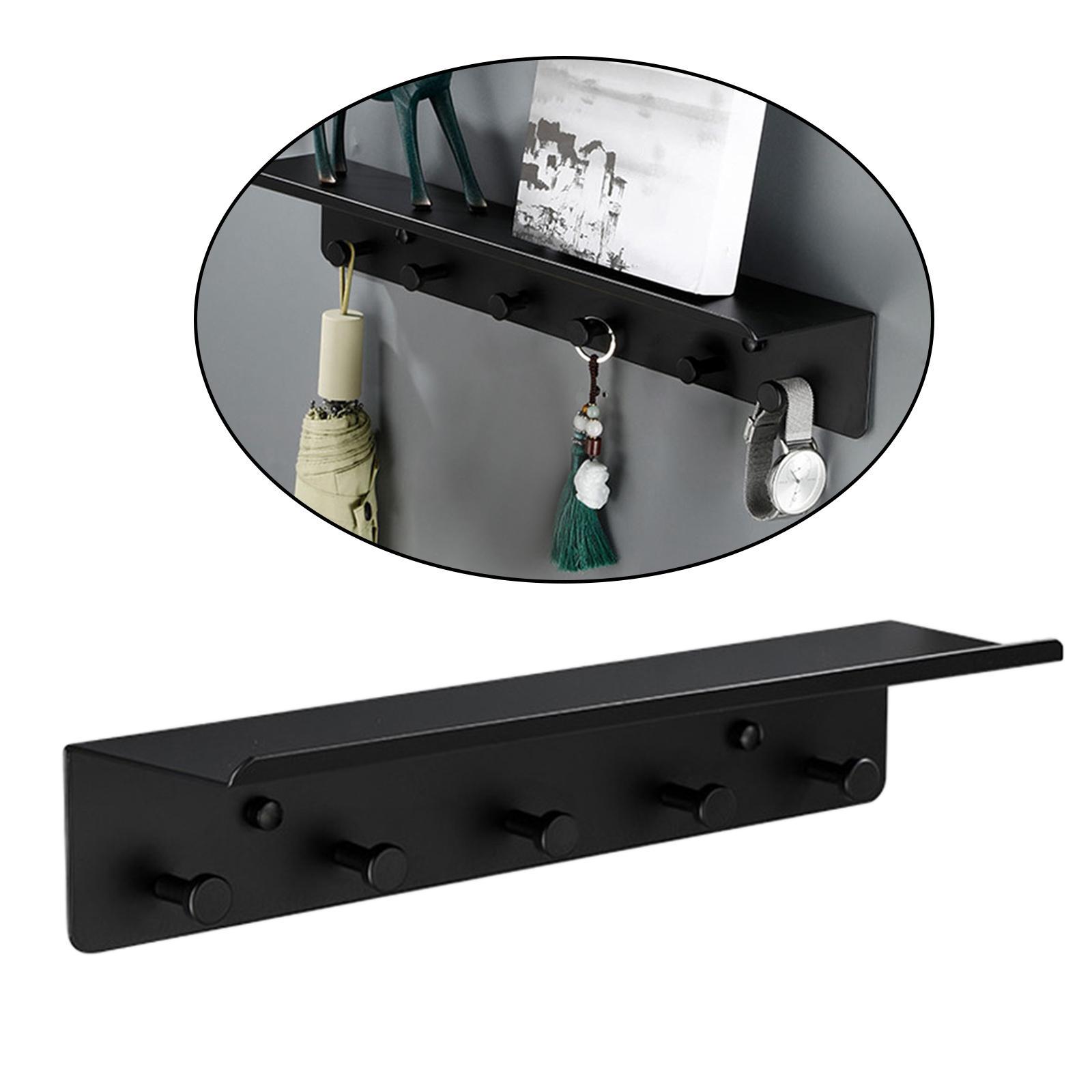 Wall Mail Holder with Key Hooks Key Hook Black