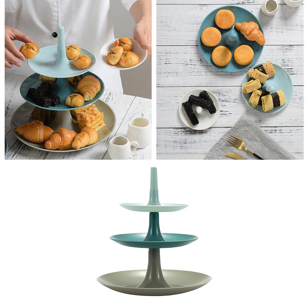 3 Tier Plastic Cake Stand, Dessert Cupcake Holder, Wedding Tea Party Serving Platter