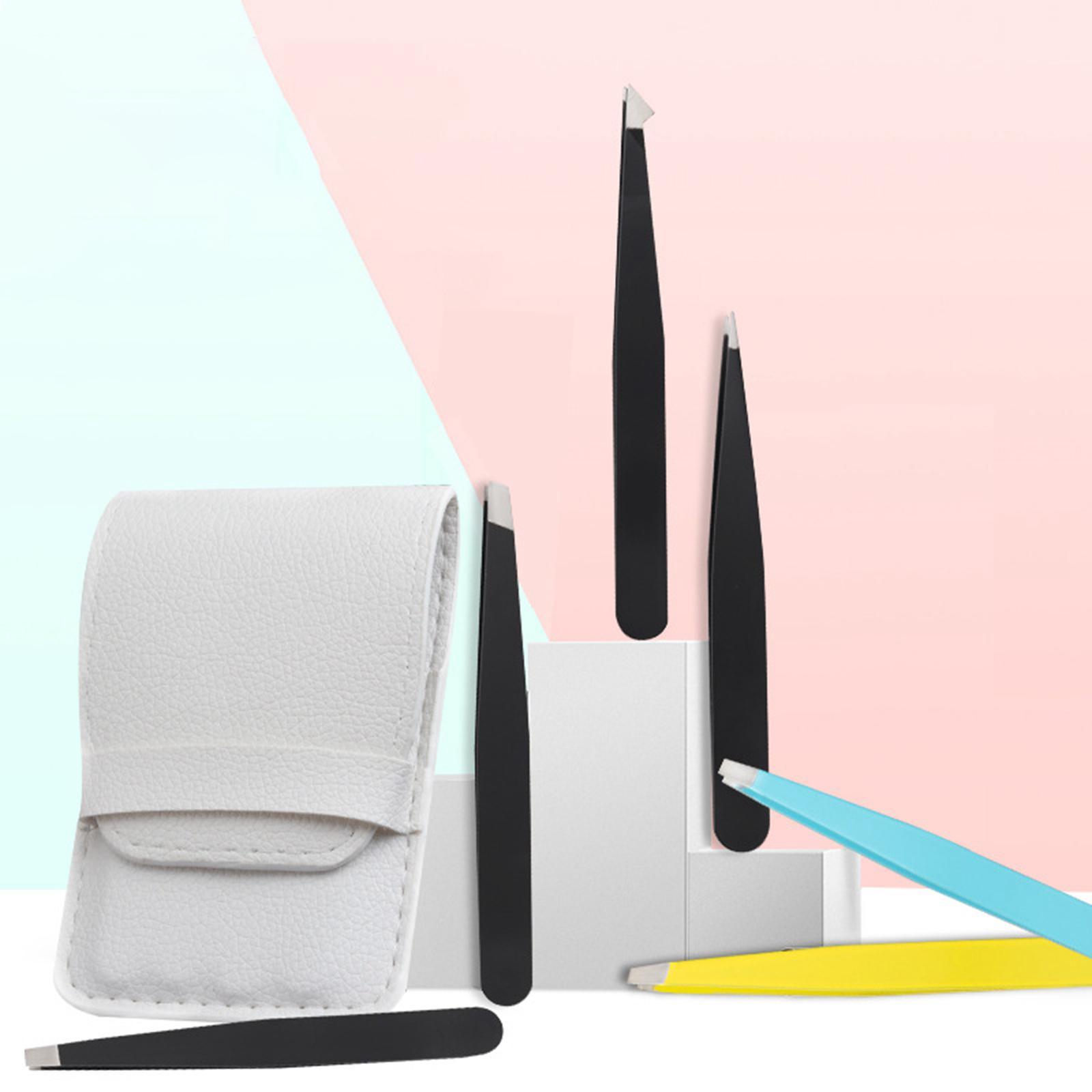 Fine Hairs Puller Stainless Steel Professional 4 in1 Slanted Black