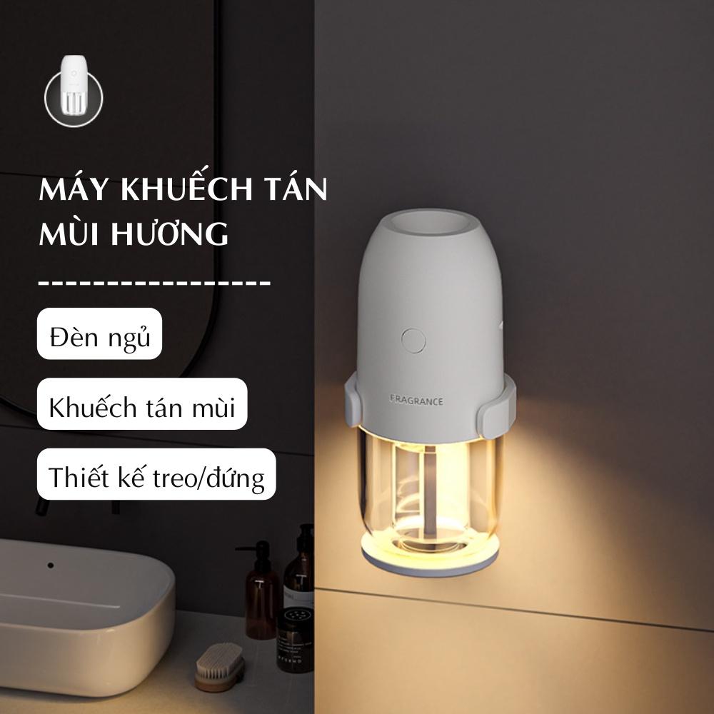 Máy khuếch tán tinh dầu khử mùi cao cấp kèm đèn ngủ led điều khiển bằng giọng nói thông minh BOORUI 01- Pin sạc tiện lợi