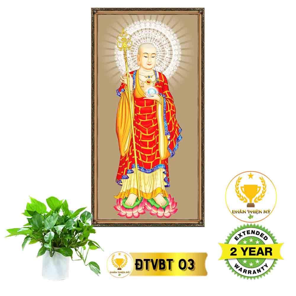 Tranh Địa Tạng Vương có khung