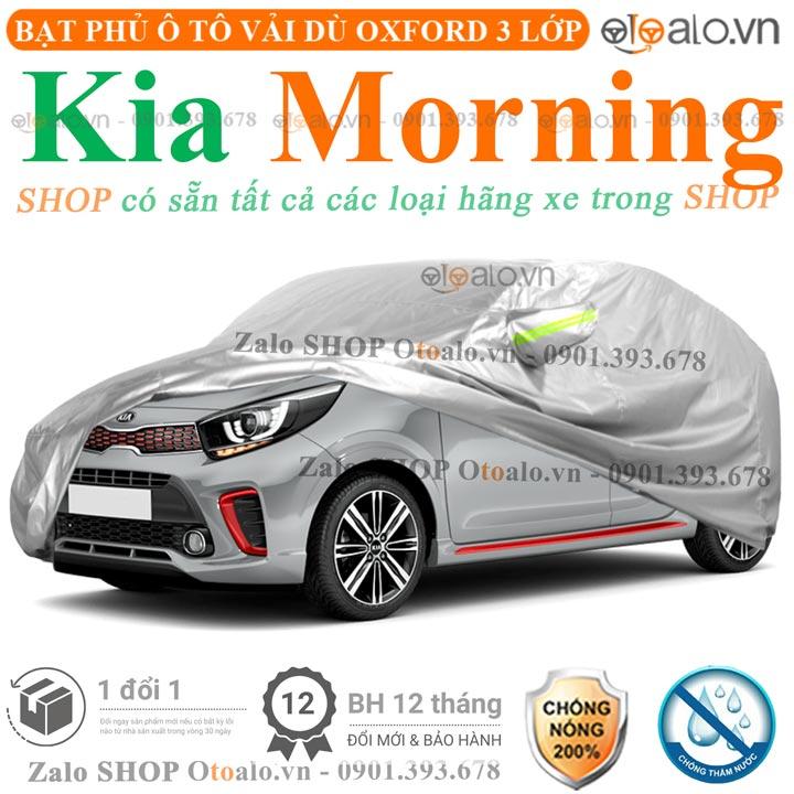Bạt che phủ xe ô tô Kia Morning 3 lớp cao cấp