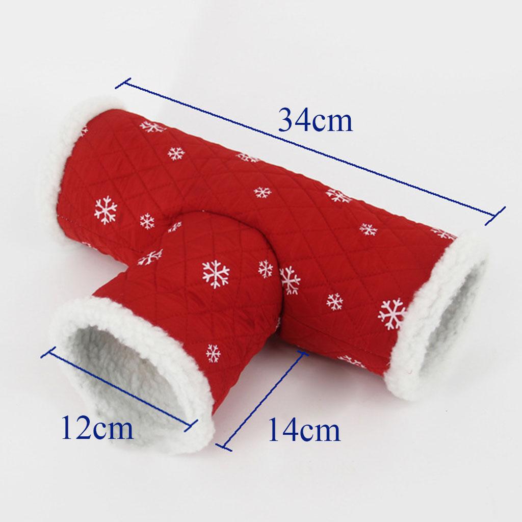 3 Ways Warm Pet Fun Tunnel Hamster Rabbit Ferret Guinea Pig Play Toy Red