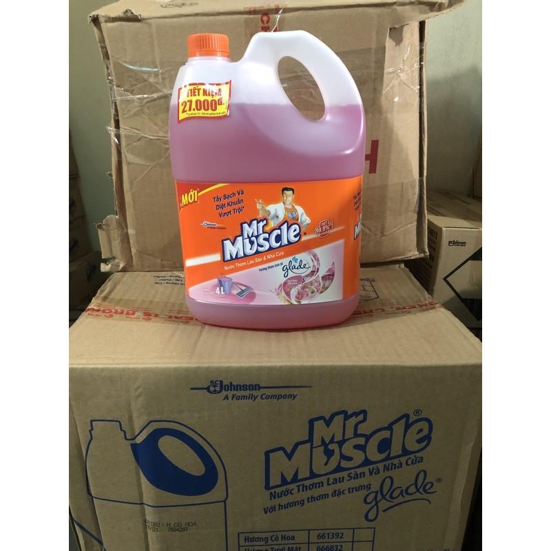 Nước Lau Sàn Nhà Mr. Muscle Glade - Hương Cỏ Hoa (4L) - Hàng chính hãng DKSH Việt Nam.