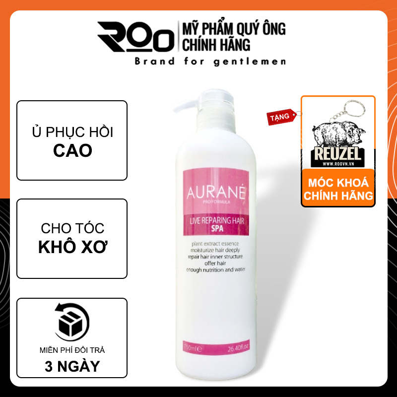 Dầu Ủ Tóc Hư Tổn Nặng Aurane Live Repairing Hair Spa Mềm Mượt, Bóng Đẹp - Tặng móc khoá chính hãng