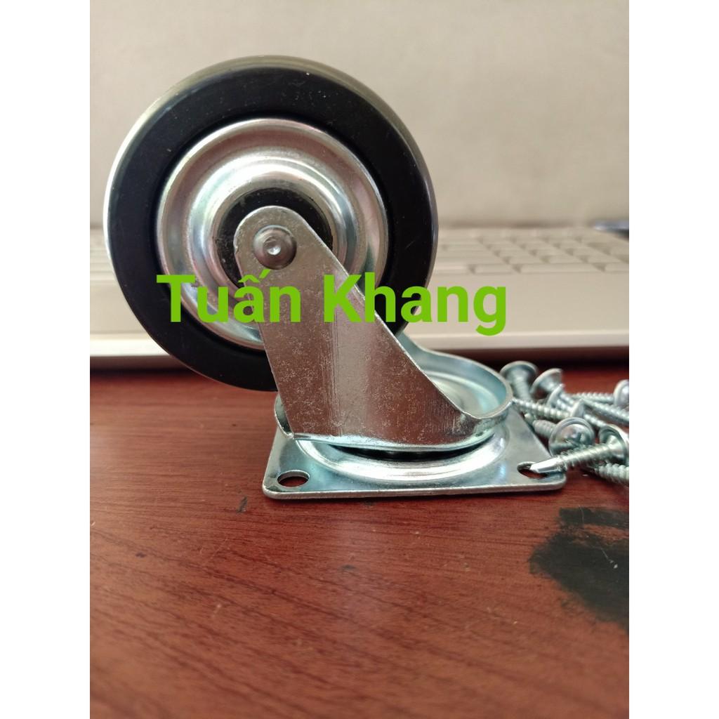 Bánh xe đẩy kích thước 65mm cao su