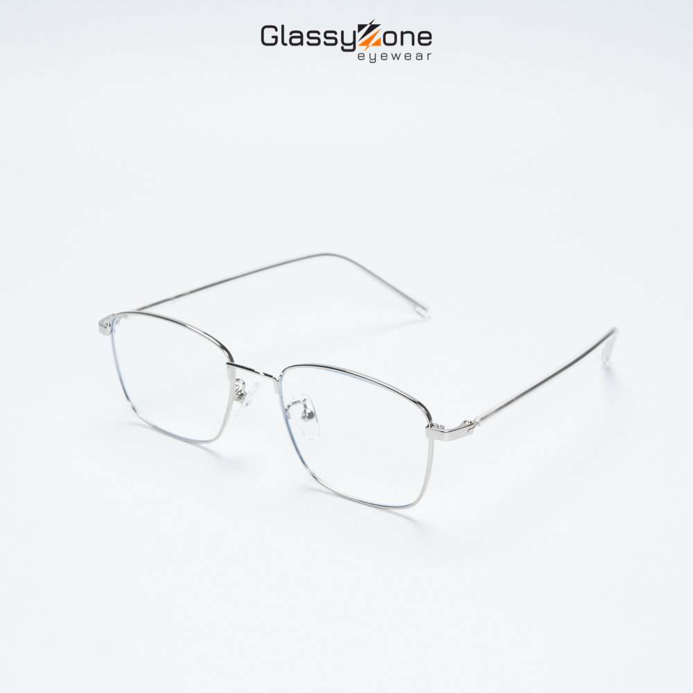Gọng kính cận, Mắt kính giả cận kim loại Form Vuông Unisex Nam Nữ Monet - GlassyZone