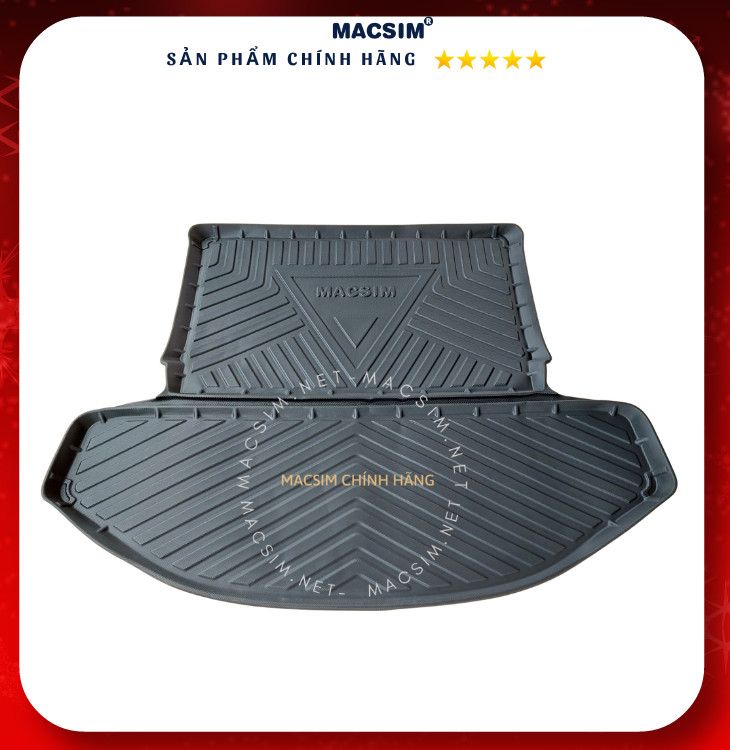 Thảm lót cốp xe ô tô MAZDA CX8 2018-2023 đến nay nhãn hiệu Macsim chất liệu TPV cao cấp màu đen