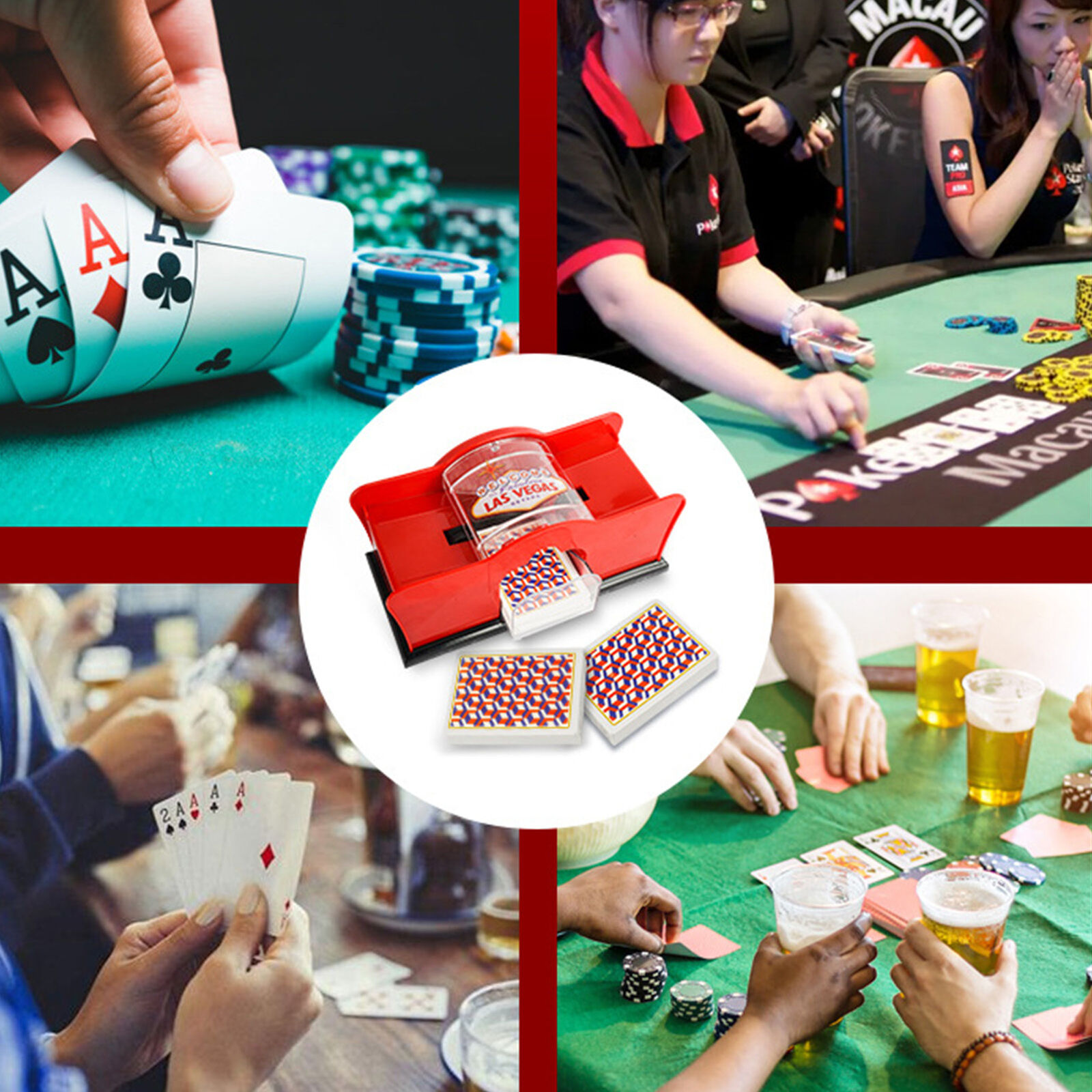 Máy Xào Bài Trộn Bài Ngẫu Nhiên LAS VEGAS Shuffler Poker