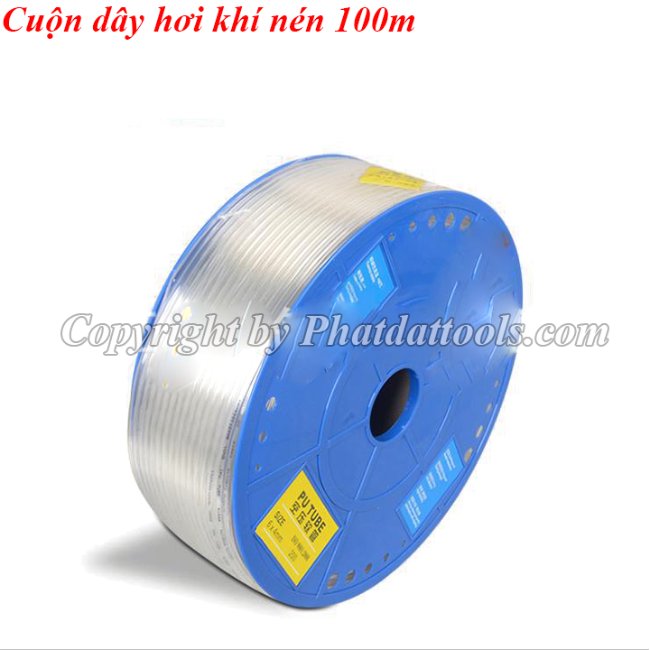 Cuộn dây hơi khí nén 100m-200m các size 4mm-6mm-8mm-10mm-12mm-16mm-Hàng Đài Loan đẹp