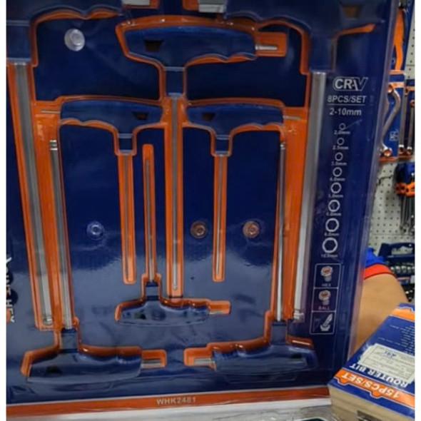 BỘ 8 CỜ LÊ LỤC GIÁC ĐẦU BI TAY CẦM CHỮ T WHK2481 WADFOW - HÀNG CHÍNH HÃNG