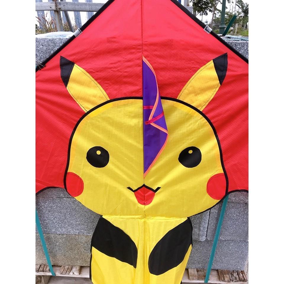 Diều Pikachu - TẶNG TAY CẦM THẢ DIỀU DÀI 150 mét dây + TÚI VẢI ĐỰNG (diều thả, diều giá rẻ, diều đẹp)