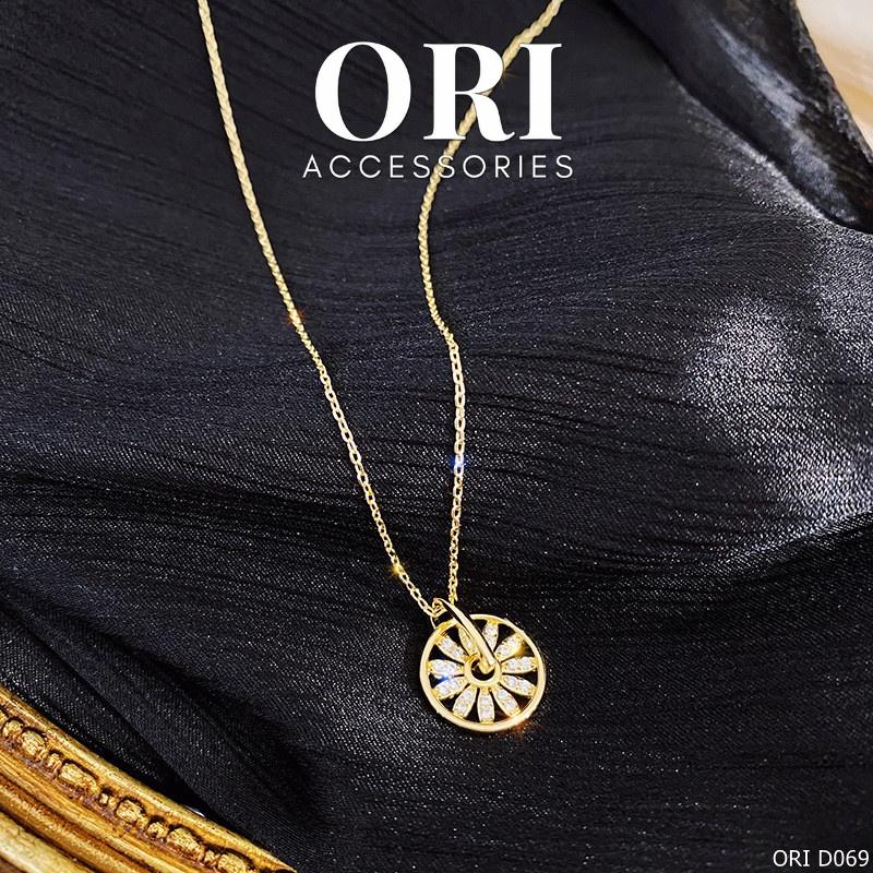 Dây chuyền nữ Vòng tròn thủy tinh Laelia độc đáo thời trang ORI ACCESSORIES D069