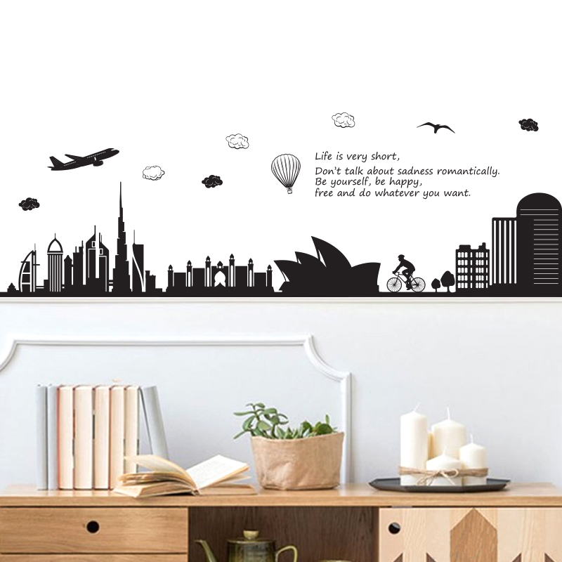 Decal Dán Tường Hình World | Decal Dán Tường Trang Trí Phòng Ngủ Cho Bé