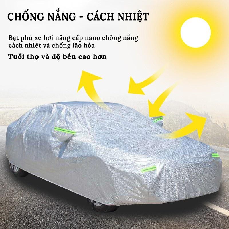 Bạt Phủ Xe Ô Tô PEUGEOT 2008, 3008, 5008, Traveller, Chất Liệu Bạt Tráng Nhôm 3 Lớp, Có Khóa Kéo Cửa Lái, Có Phản Quang