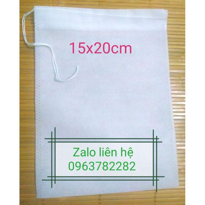 LOẠI 100 TÚI LỌC CÓ DÂY BUỘC KÍCH THƯỚC 15X20 cm