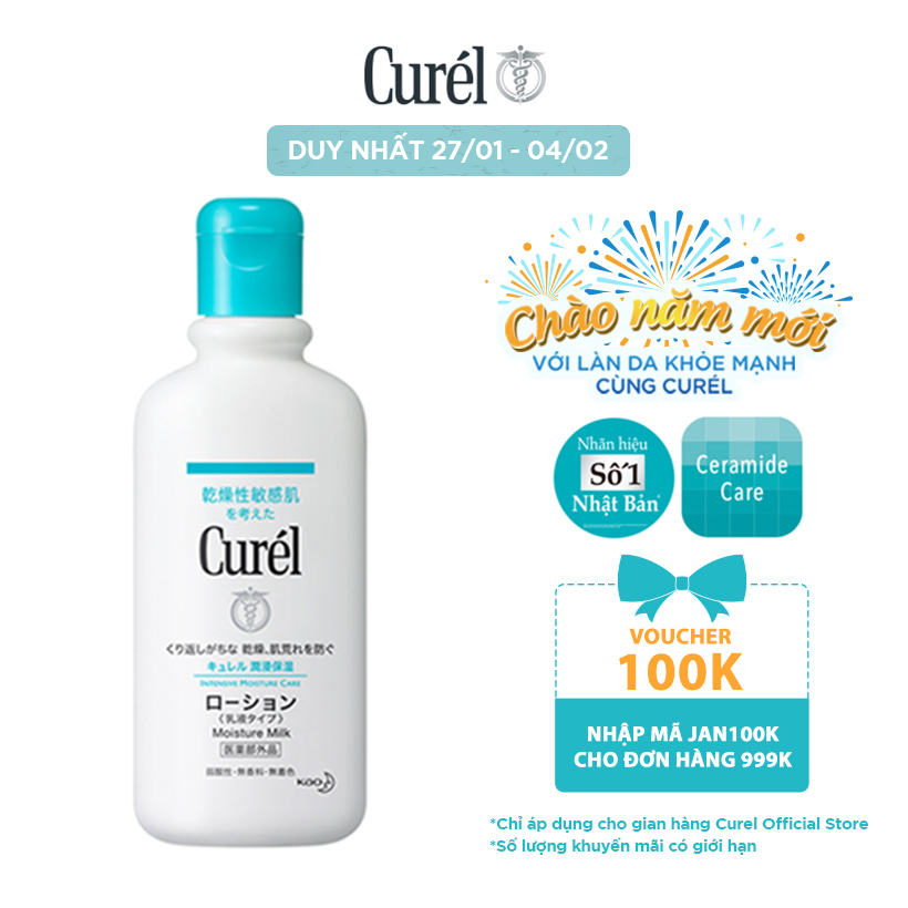 Sữa Dưỡng Toàn Thân Cấp Ẩm Chuyên Sâu Curel Intensive Moisture Care Moisture Milk