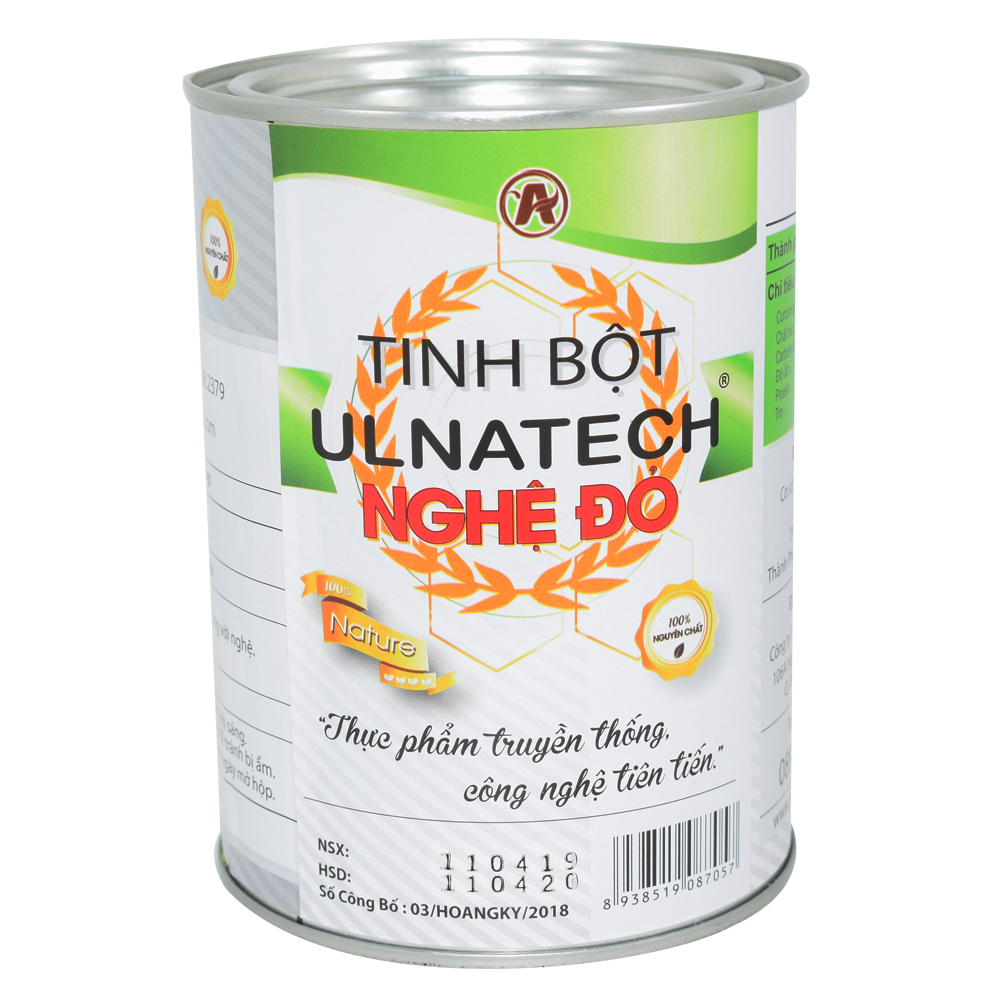 Combo 2 lon tinh bột nghệ siêu hấp thu Ulnatech nghệ đỏ (tinh bột nghệ nanocurcumin)