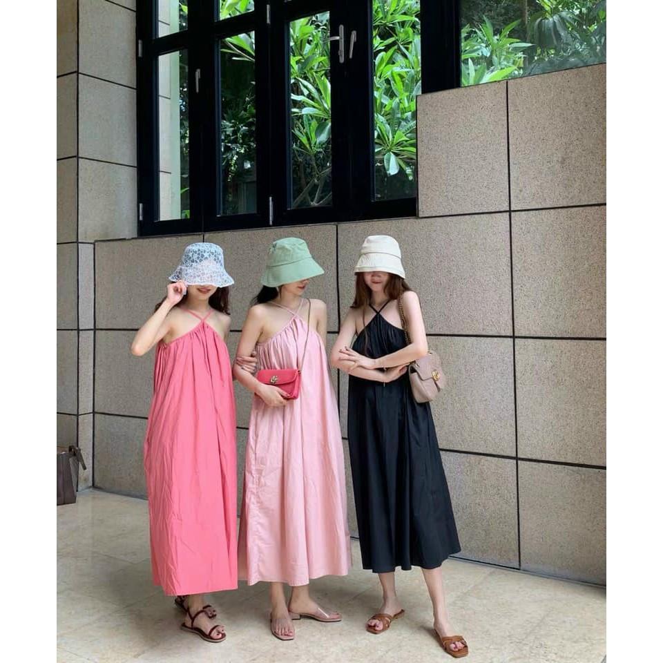 Đầm Suôn Yếm 3 Màu