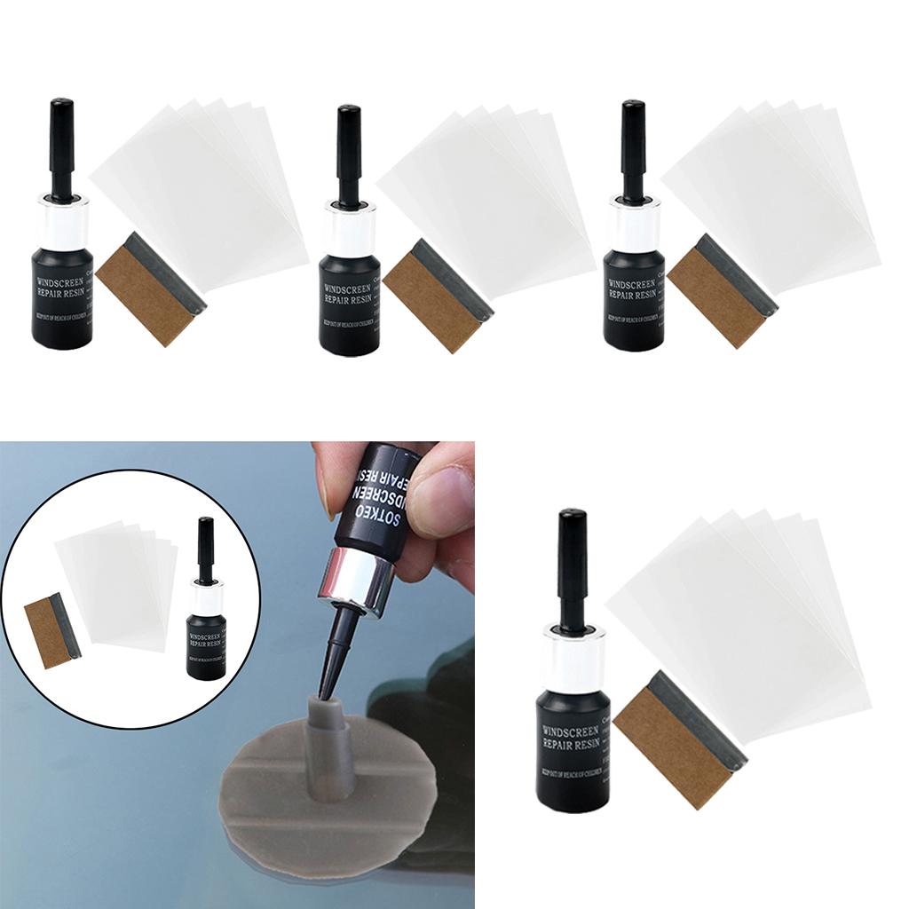 4pcs Car Windshield Repair Kit Auto Windscreen Glass Scratch Cracks Remover