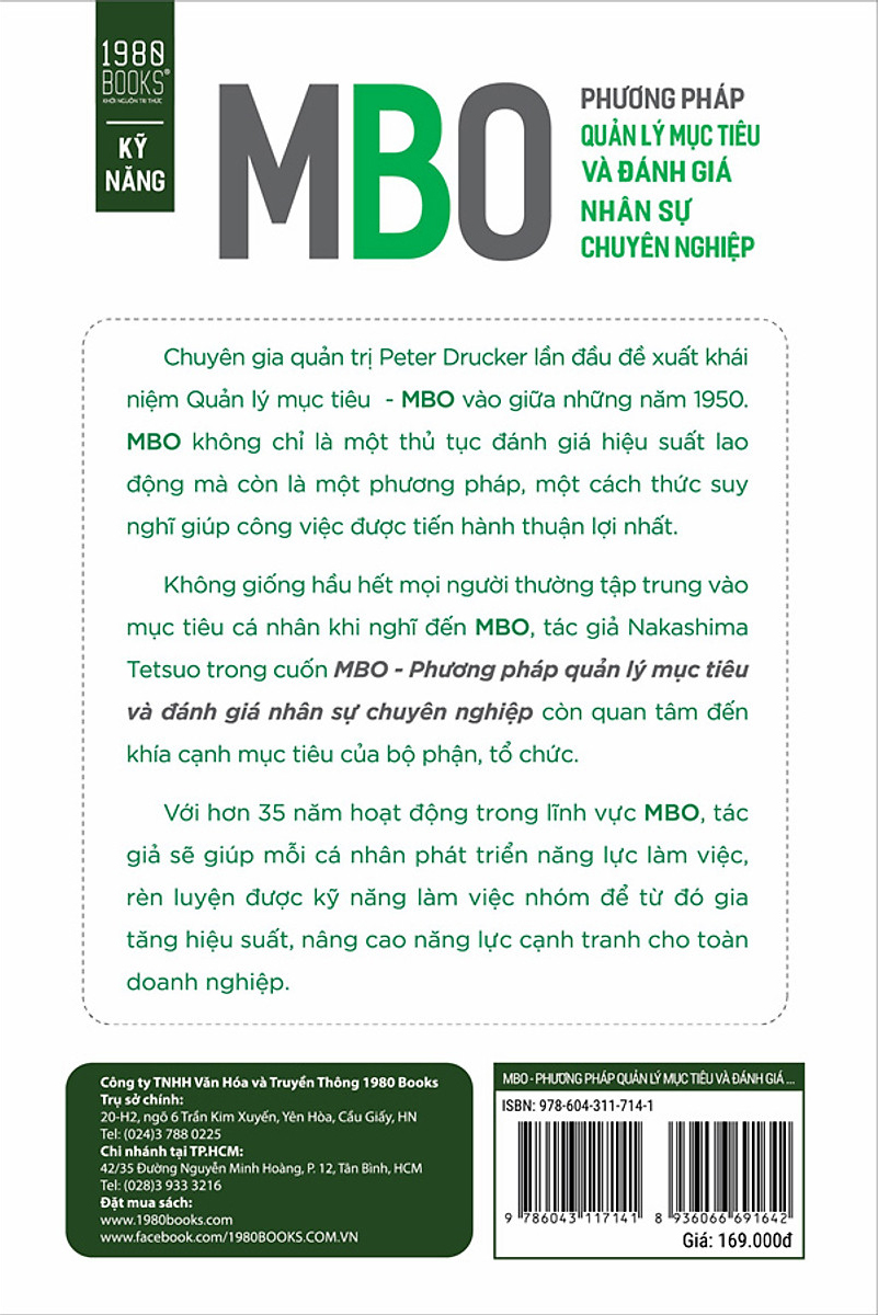 MBO Phương Pháp Quản Lý Mục Tiêu Và Đánh Giá Nhân Sự Chuyên Nghiệp (1980 Books)