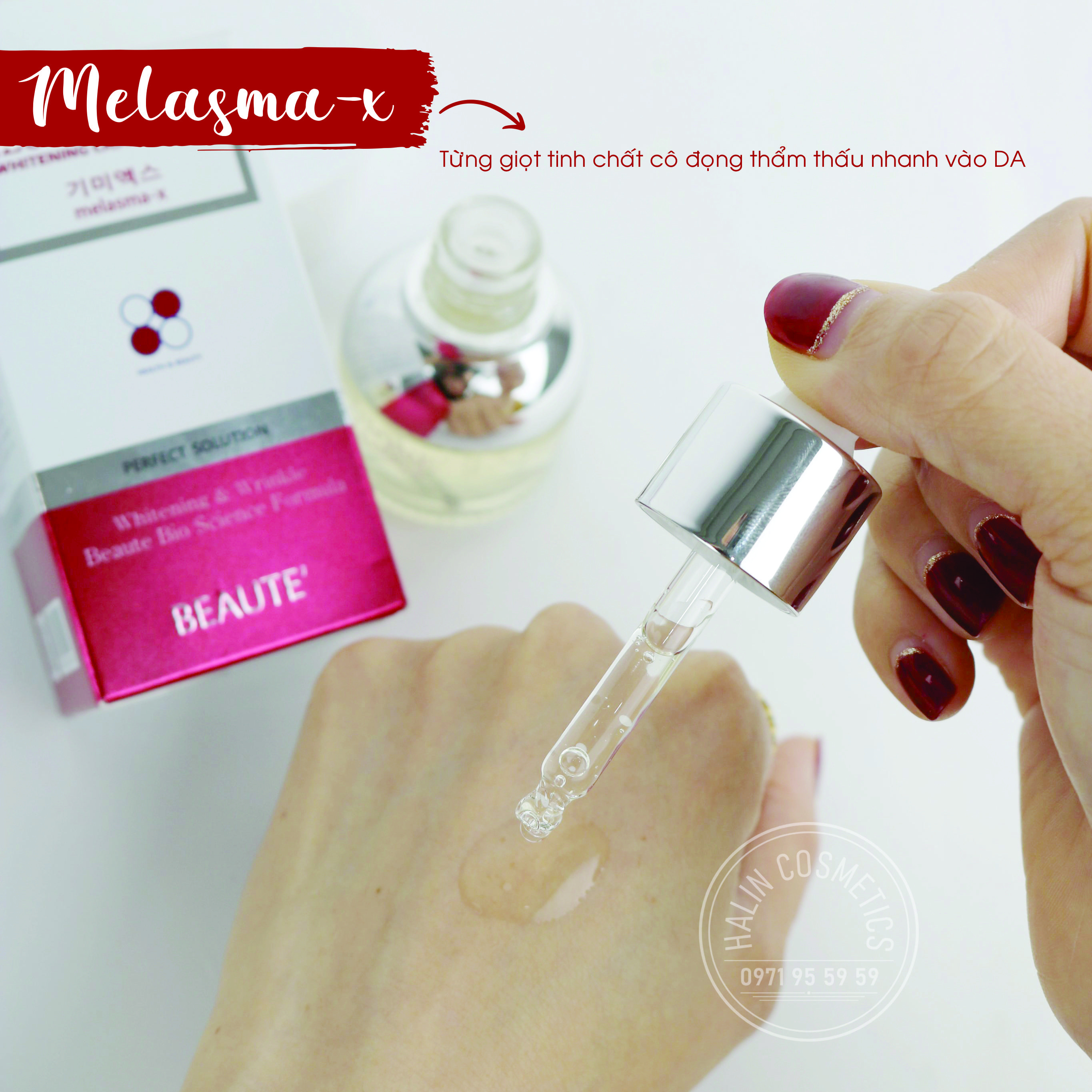 TINH CHẤT SIÊU DƯỠNG TRẮNG DA MỜ THÂM NÁM 3D MELASMA-X