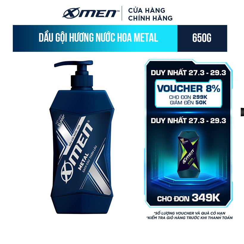 Dầu Gội Nước Hoa X-Men Metal (650g)